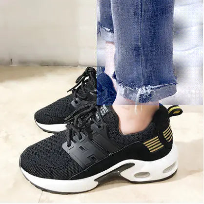 Air Cushion Gym Sneakers with Casual Platform Height