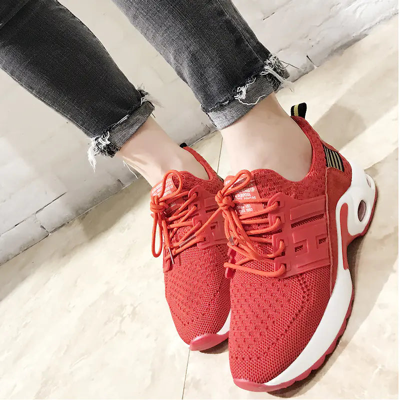 Air Cushion Gym Sneakers with Casual Platform Height